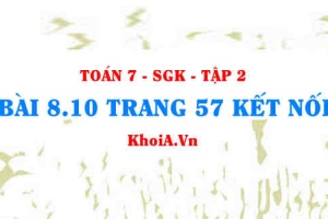 Bài 8.10 trang 57 Toán 7 Kết nối tri thức Tập 2